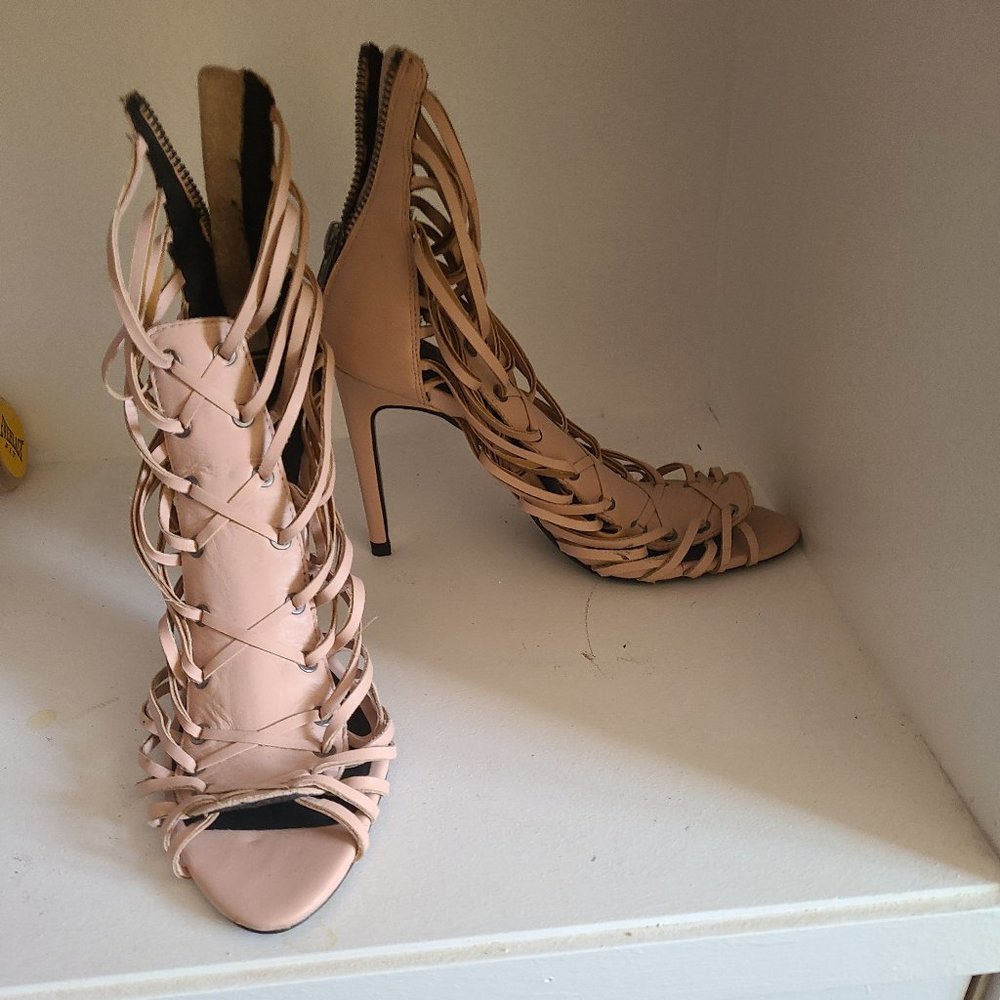 Womens Caged Sandals